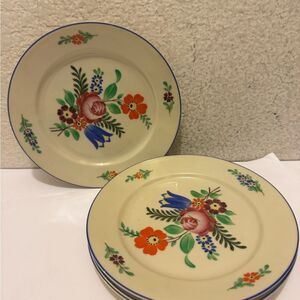 Vintage 4 Old Bavaria Floral salad plates Plates Set
